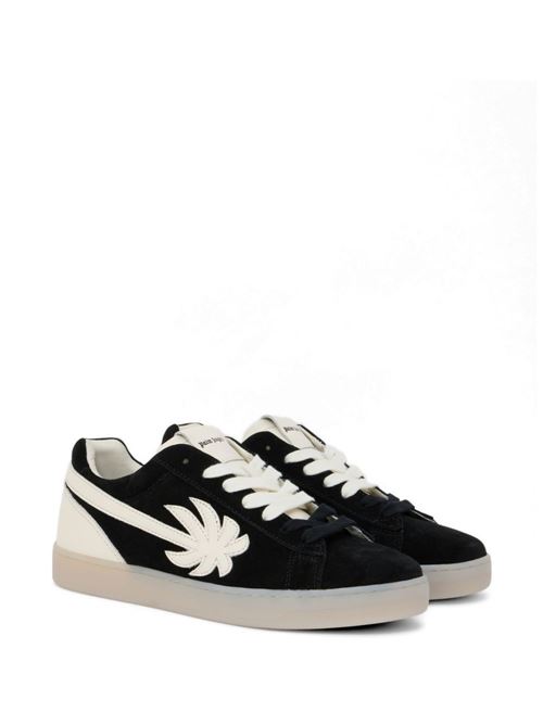 Sneakers uomo Palm Angels Palm Tennis suede nere PALM ANGELS | PMIA111S26LEA001100B